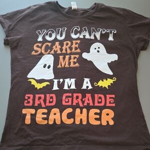 Anvil Black Halloween Teacher Tee